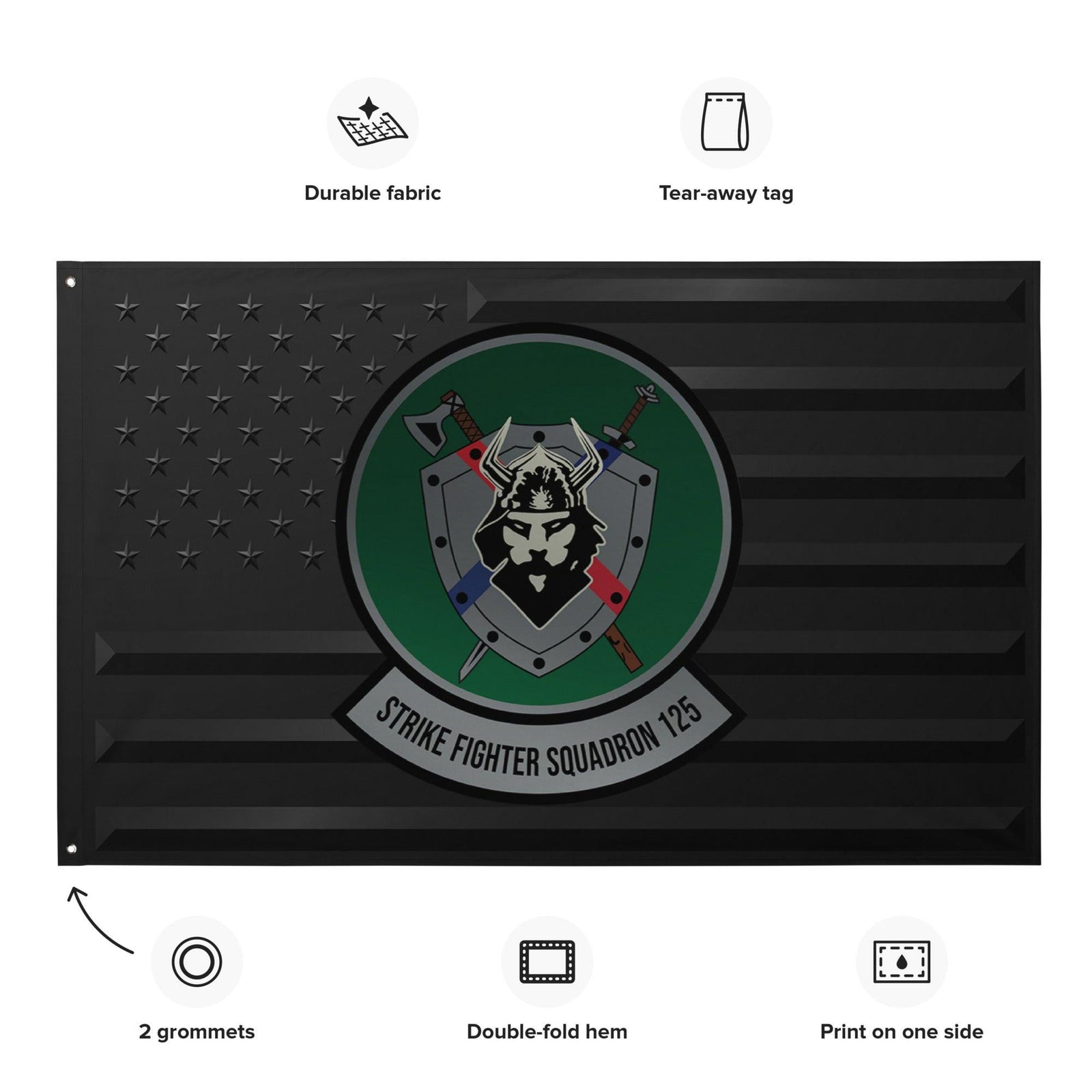 U.S. Navy Strike Fighter Squadron 125 (VFA-125) Black American Flag Tactically Acquired   