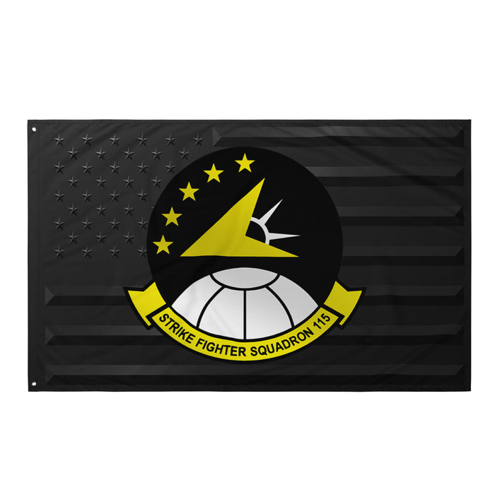 U.S. Navy Strike Fighter Squadron 115 (VFA-115) Black American Flag Tactically Acquired Default Title  