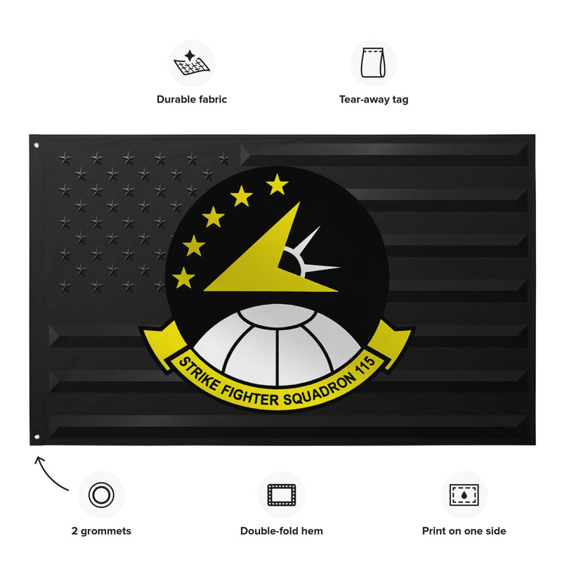 U.S. Navy Strike Fighter Squadron 115 (VFA-115) Black American Flag