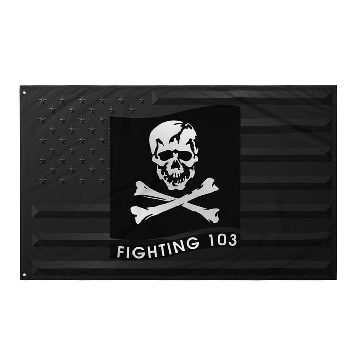 U.S. Navy Strike Fighter Squadron 103 (VFA-103) Black American Flag Tactically Acquired Default Title  