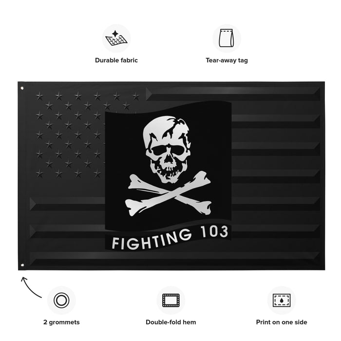 U.S. Navy Strike Fighter Squadron 103 (VFA-103) Black American Flag Tactically Acquired   