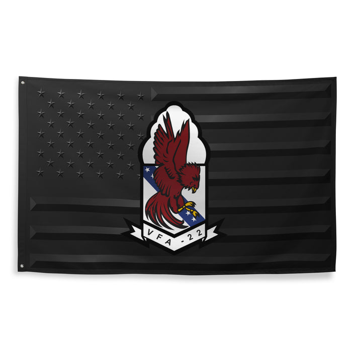 U.S. Navy Strike Fighter Squadron 22 (VFA-22) Black American Flag Tactically Acquired   