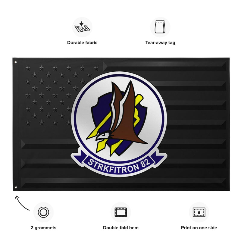 U.S. Navy Strike Fighter Squadron 82 (VFA-82) Black American Flag