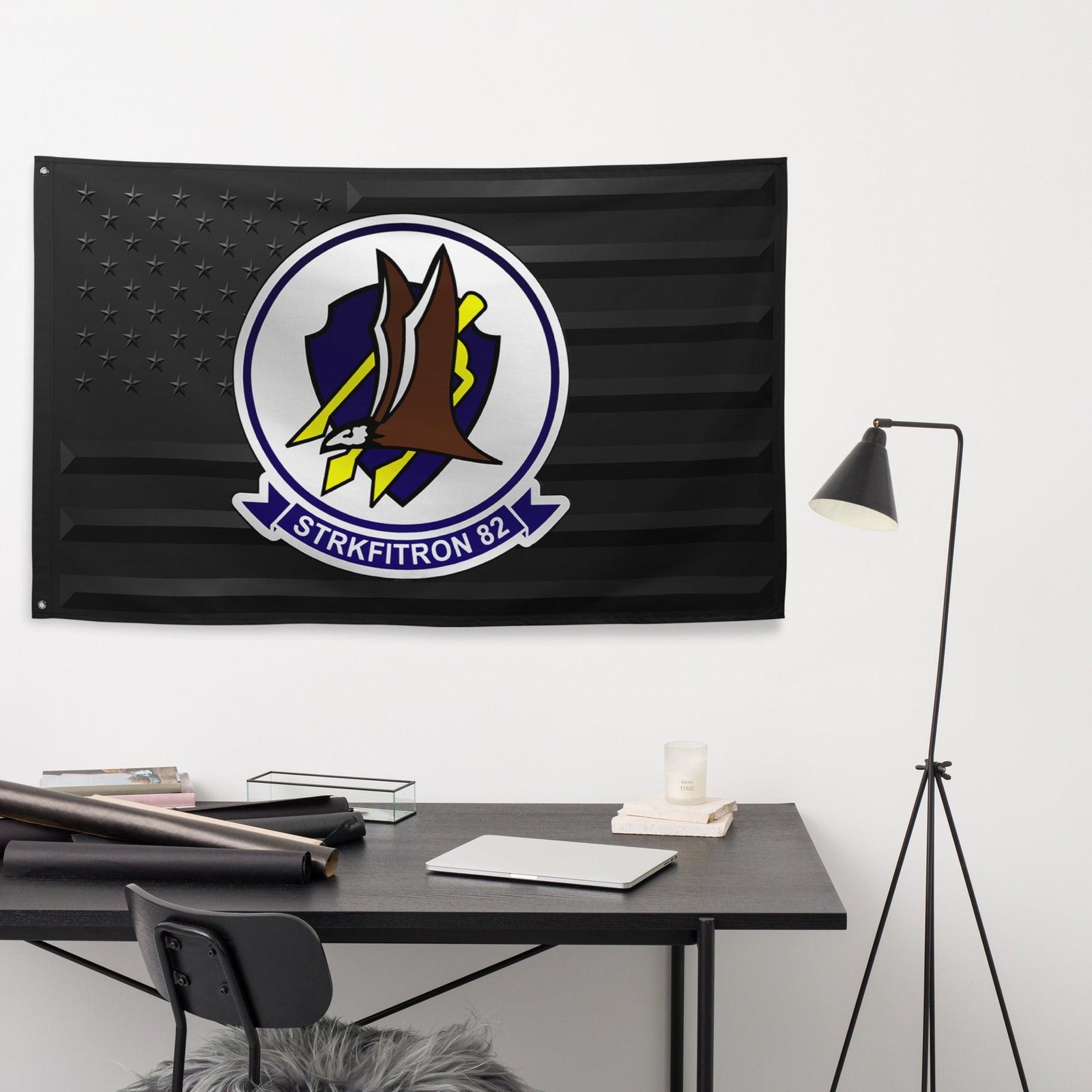 U.S. Navy Strike Fighter Squadron 82 (VFA-82) Black American Flag Tactically Acquired   