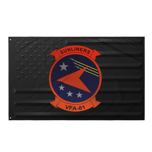 U.S. Navy Strike Fighter Squadron 81 (VFA-81) Black American Flag Tactically Acquired Default Title  