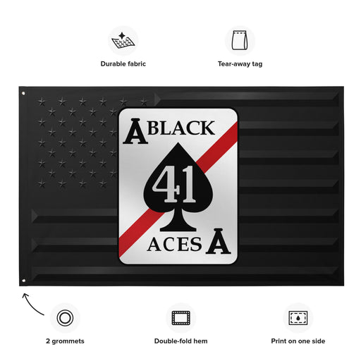 U.S. Navy Strike Fighter Squadron 41 (VFA-41) Black American Flag Tactically Acquired   