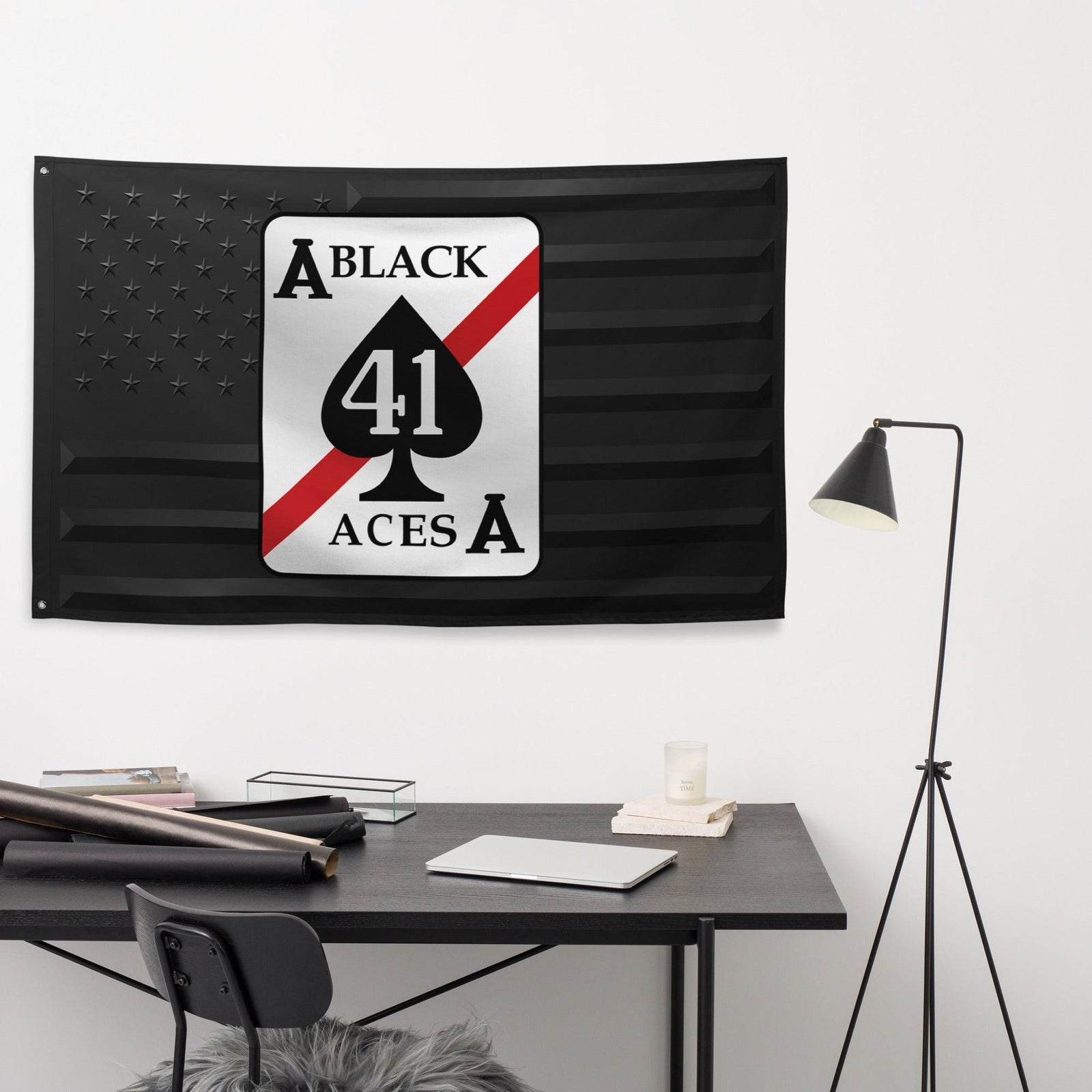 U.S. Navy Strike Fighter Squadron 41 (VFA-41) Black American Flag Tactically Acquired   