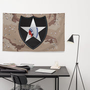 U.S. Army 2d Infantry Division Chocolate-Chip Camo Flag Tactically Acquired   