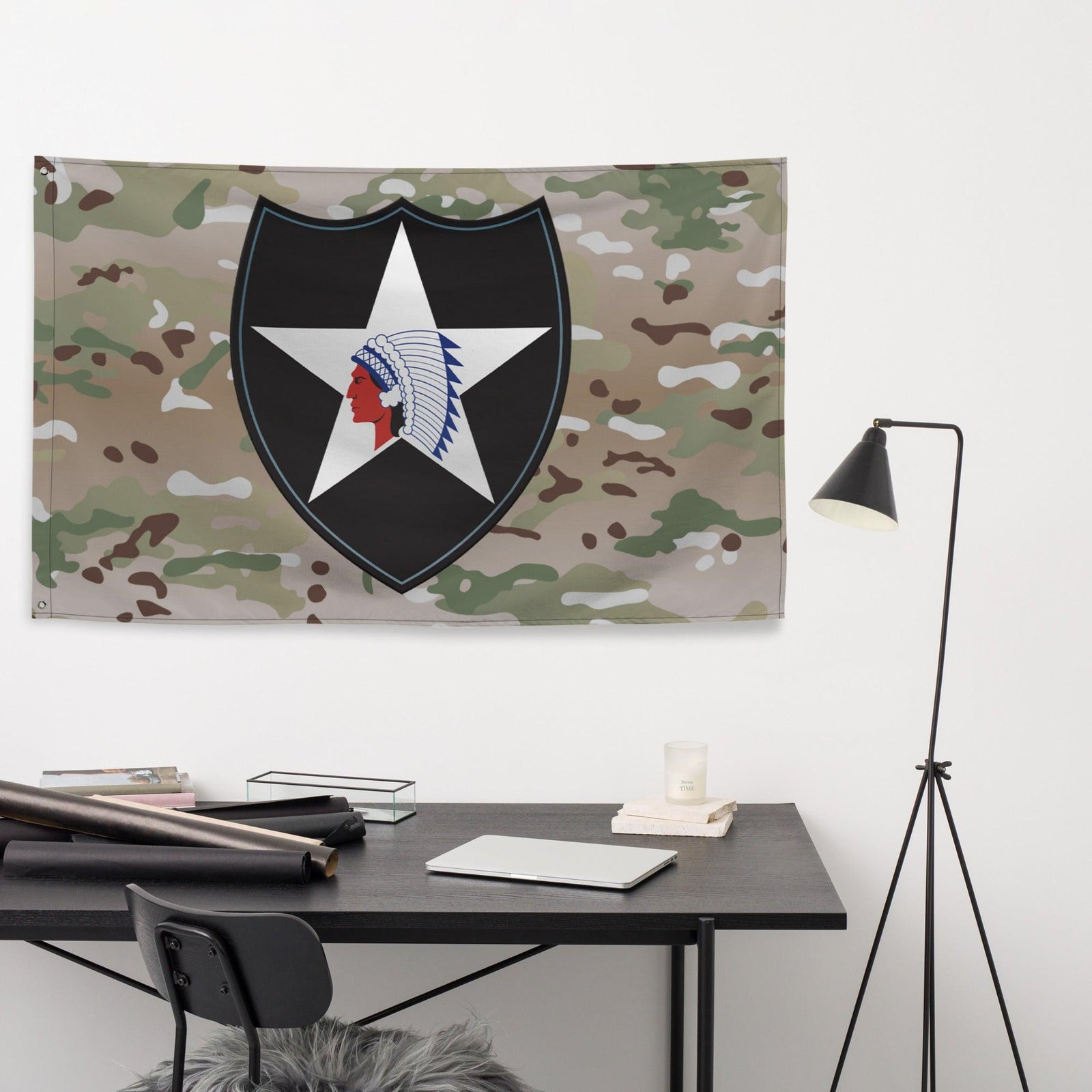 2nd Infantry Division Multicam OCP Camouflage Flag Tactically Acquired   