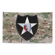 2nd Infantry Division Multicam OCP Camouflage Flag Tactically Acquired   
