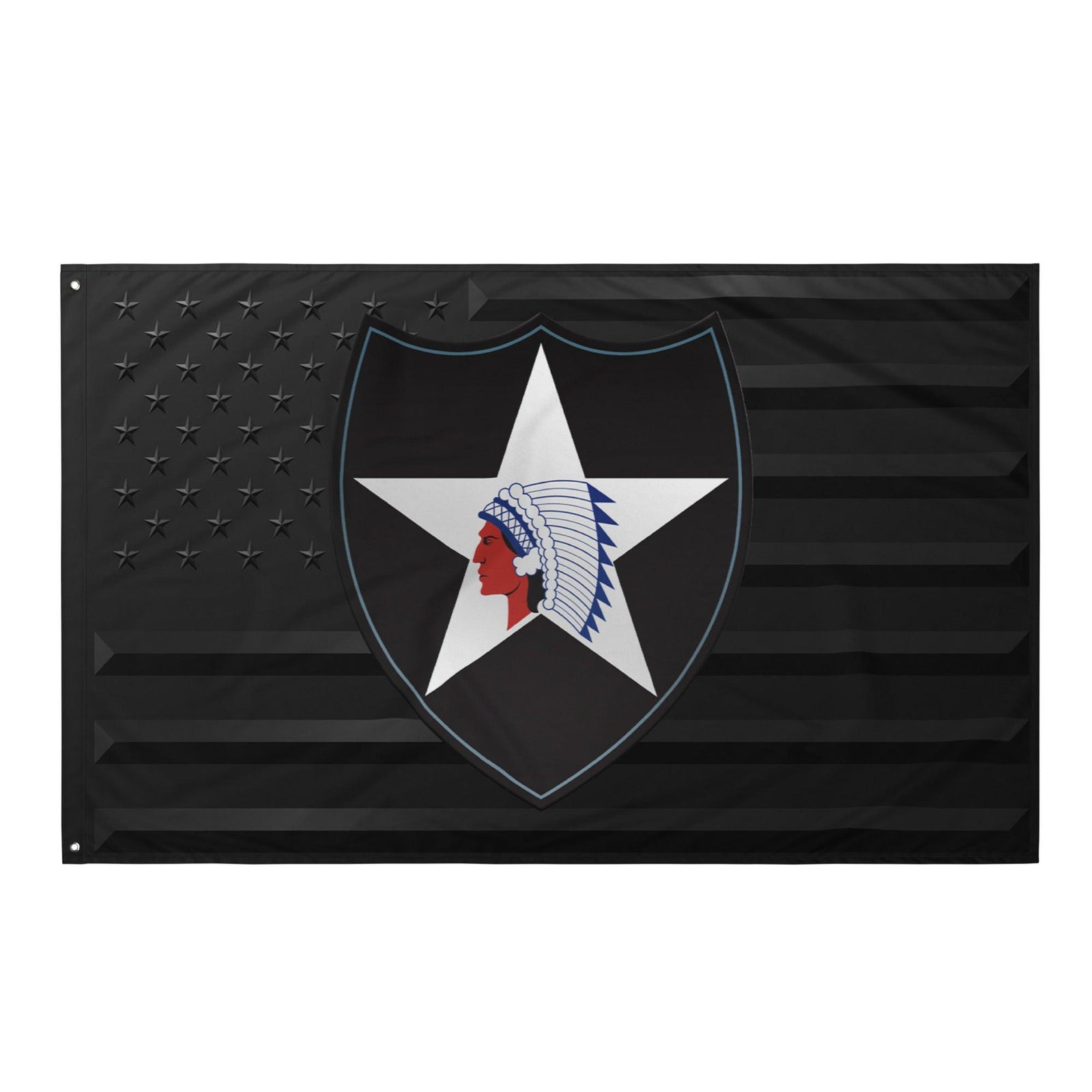 U.S. Army 2nd Infantry Division Black American Flag Tactically Acquired Default Title  