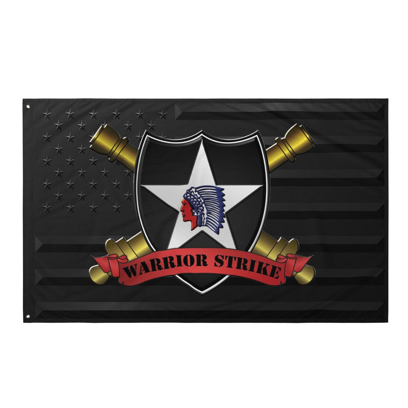 2d ID DIVARTY "Warrior Strike" Black American Flag