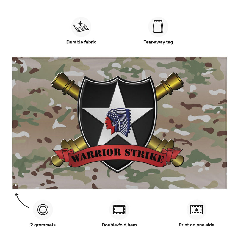 U.S. Army 2d ID DIVARTY "Warrior Strike" OCP Multicam Camo Flag