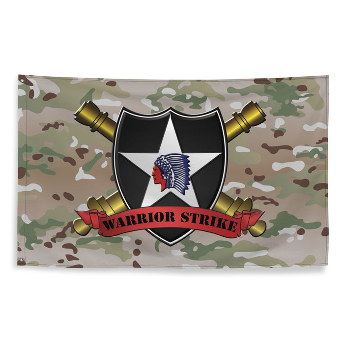 U.S. Army 2d ID DIVARTY "Warrior Strike" OCP Multicam Camo Flag Tactically Acquired   