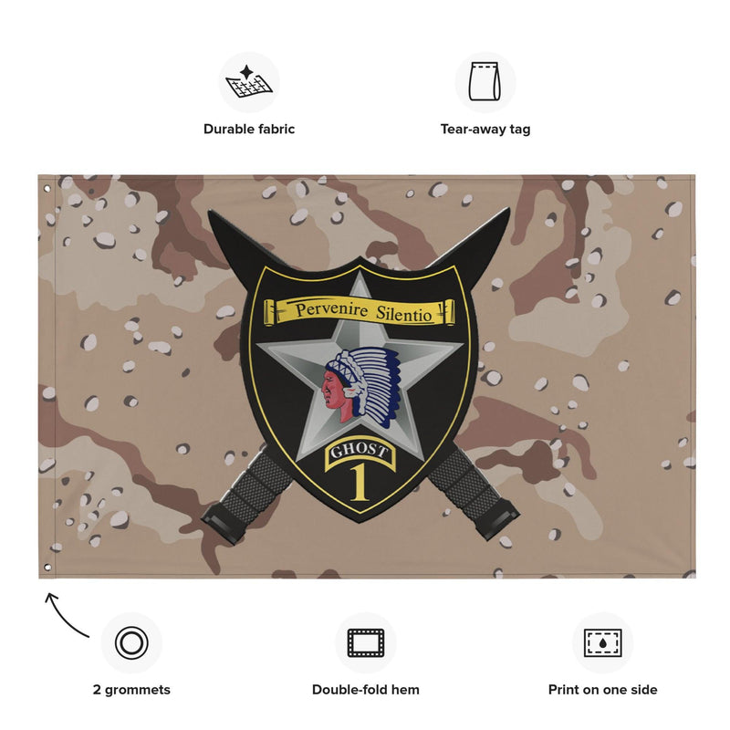 1st SBCT 2d ID "Ghost Brigade" Chocolate-Chip Camo Flag