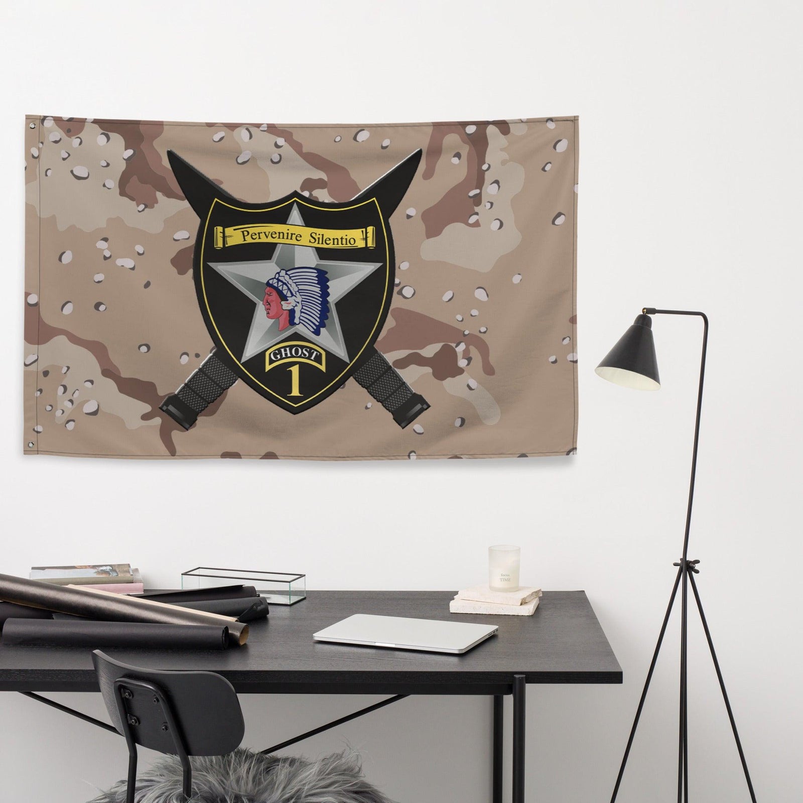 1st SBCT 2d ID "Ghost Brigade" Chocolate-Chip Camo Flag Tactically Acquired   