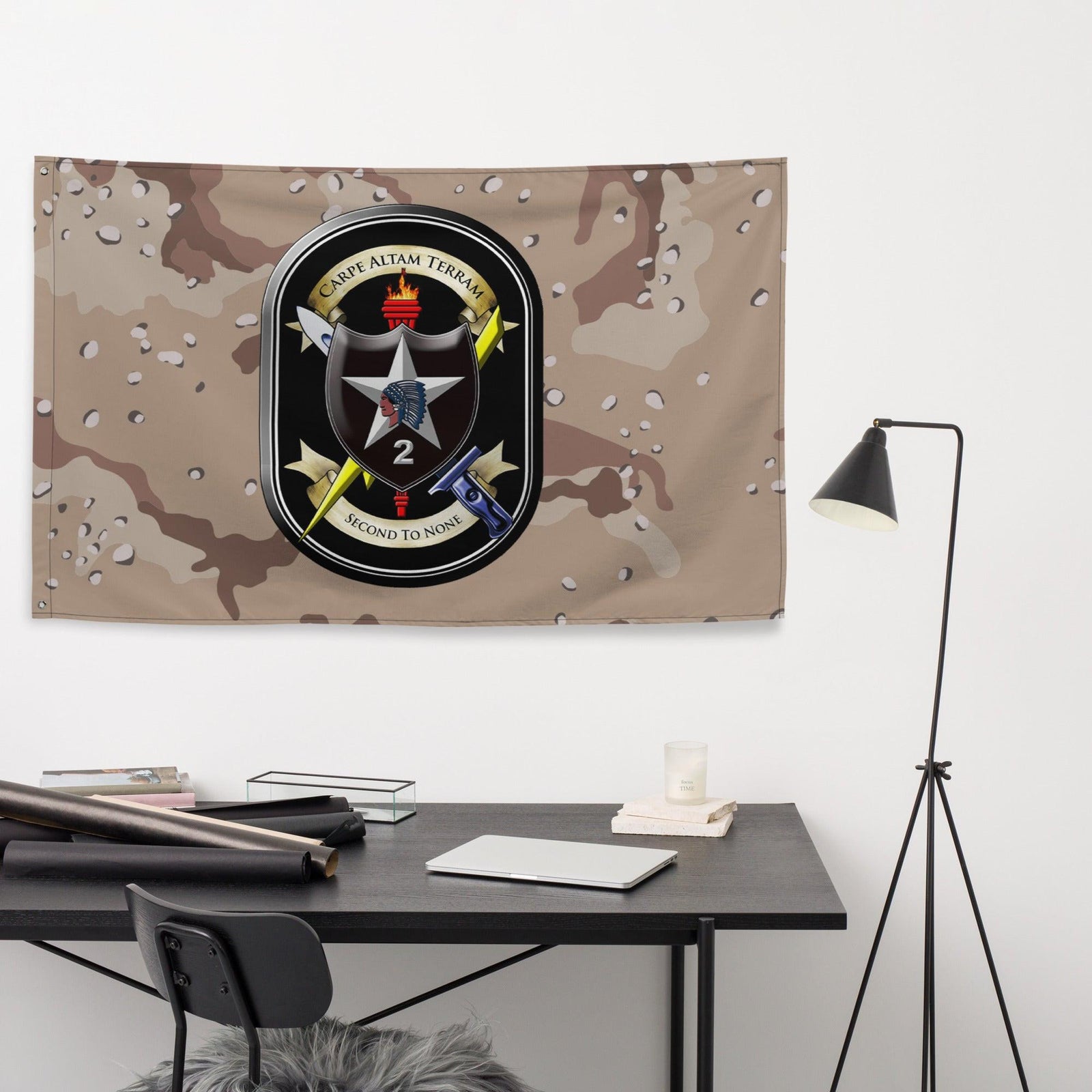 2nd SBCT 2d ID "Lancer Brigade" Chocolate-Chip Camo Flag Tactically Acquired   