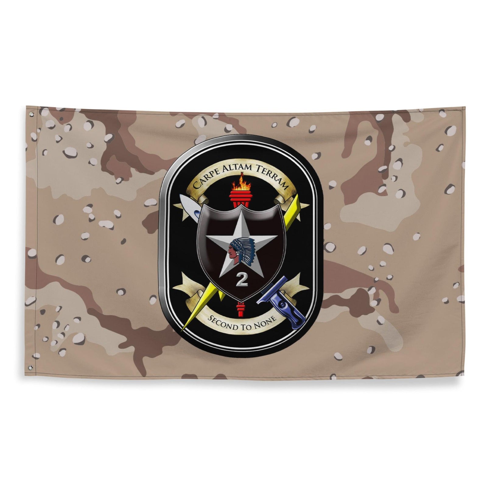2nd SBCT 2d ID "Lancer Brigade" Chocolate-Chip Camo Flag Tactically Acquired   