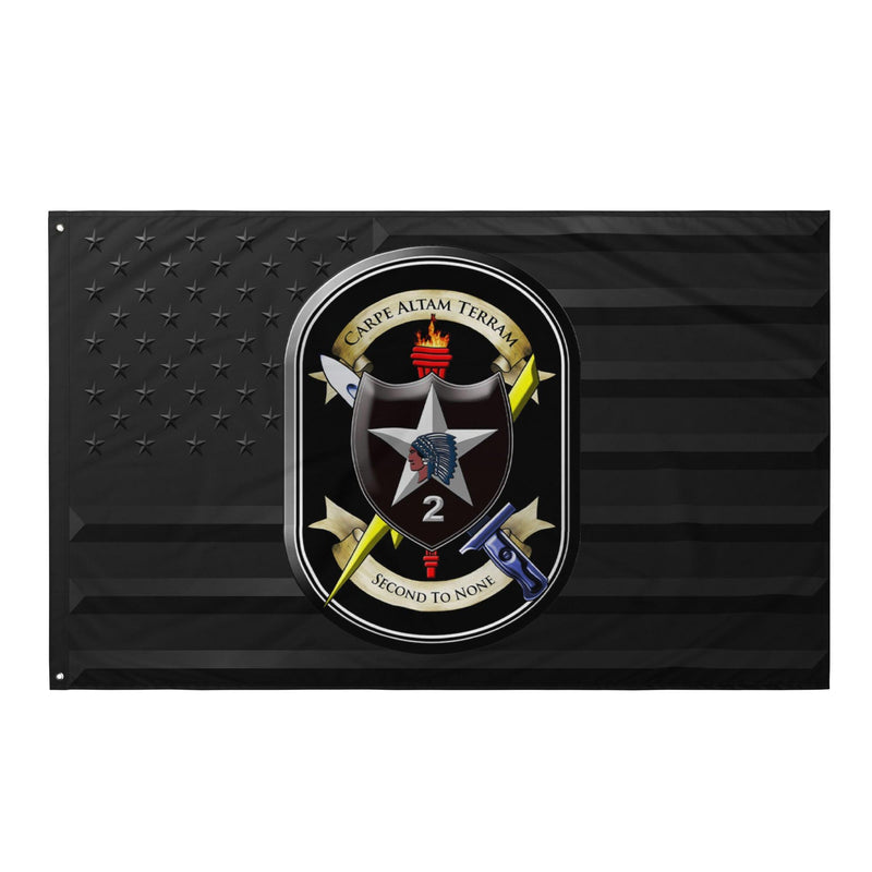 2nd SBCT 2d ID "Lancer Brigade" Black American Flag