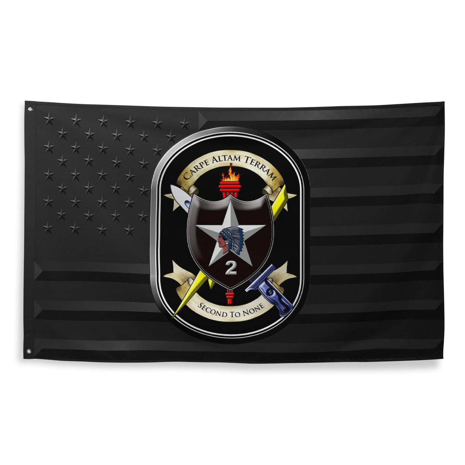 2nd SBCT 2d ID "Lancer Brigade" Black American Flag Tactically Acquired   