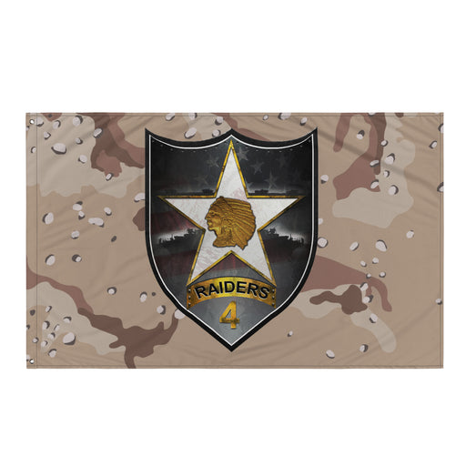4th SBCT 2d ID "Raiders" Chocolate-Chip Camo Flag Tactically Acquired Default Title  