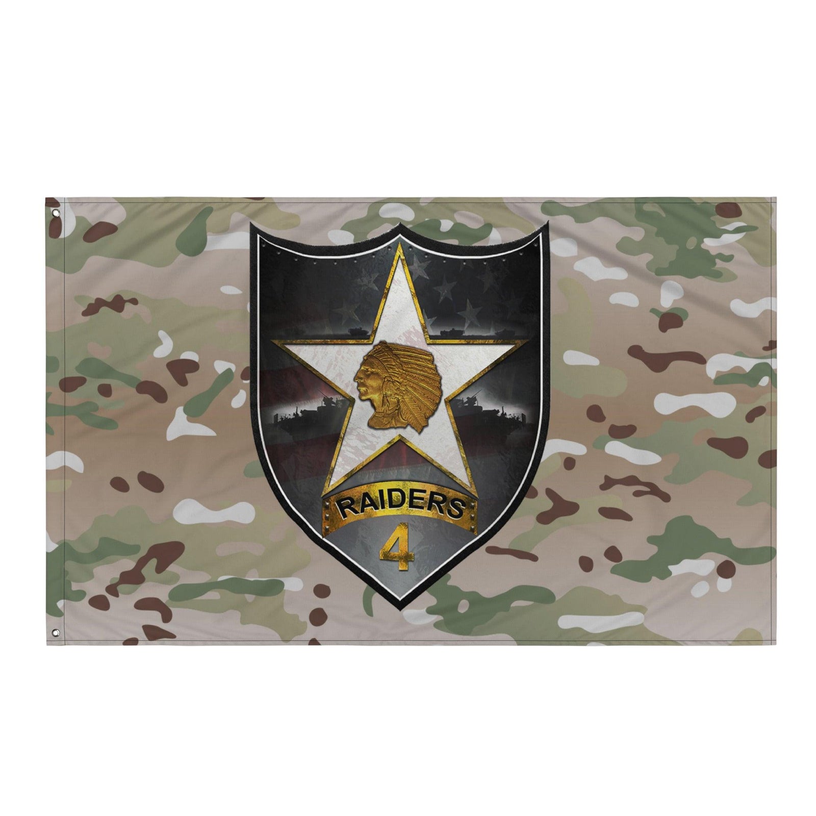 4th SBCT 2d ID "Raiders" OCP Multicam Camo Flag Tactically Acquired Default Title  