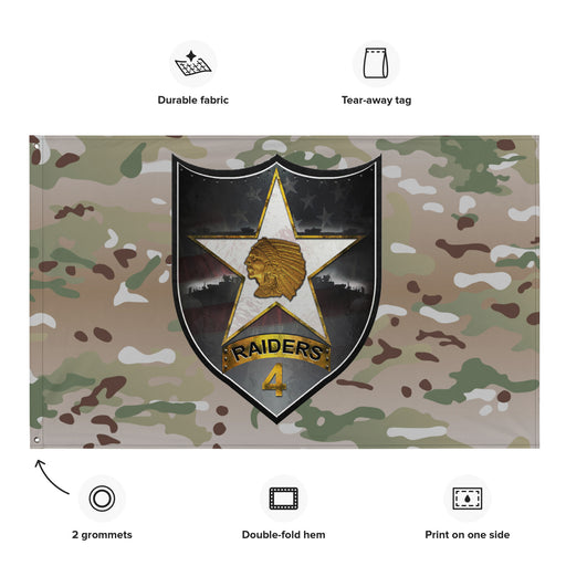 4th SBCT 2d ID "Raiders" OCP Multicam Camo Flag Tactically Acquired   