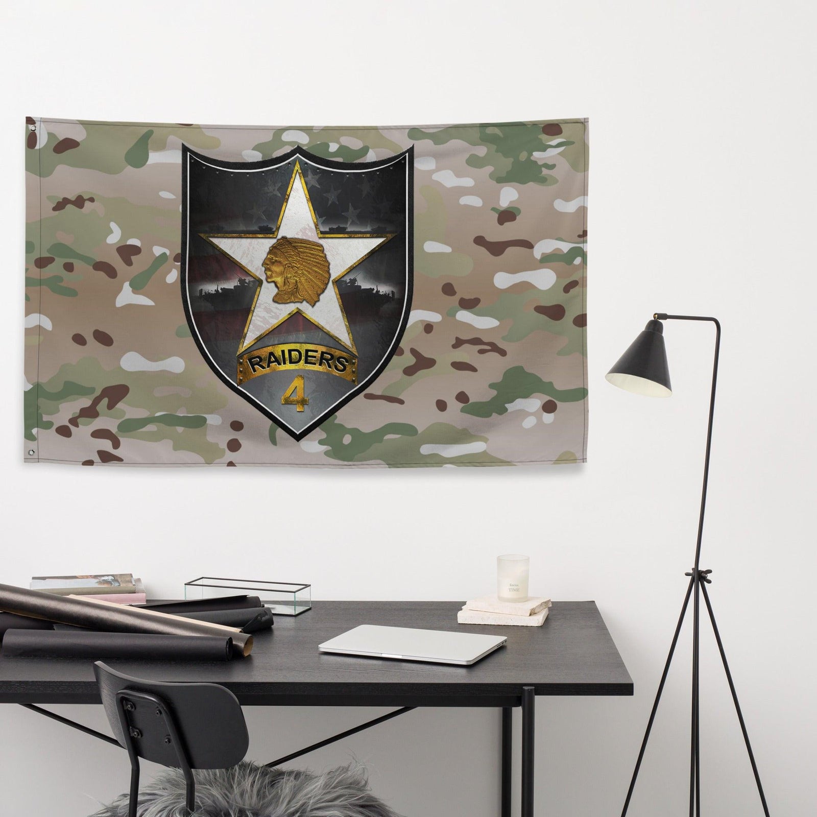 4th SBCT 2d ID "Raiders" OCP Multicam Camo Flag Tactically Acquired   