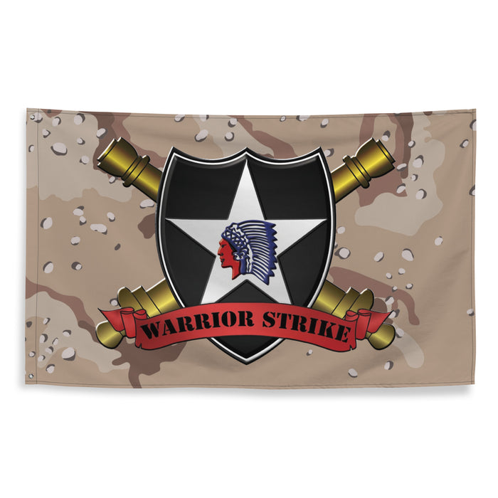 U.S. Army 2d ID DIVARTY "Warrior Strike" Chocolate-Chip Camo Flag Tactically Acquired   
