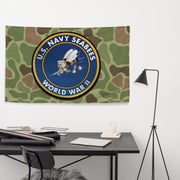 U.S. Navy Seabees World War II Legacy Frogskin Camo Flag Tactically Acquired   