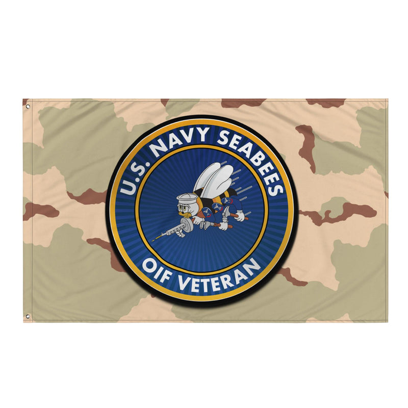 U.S. Navy Seabees OIF Veteran DCU Camo Flag