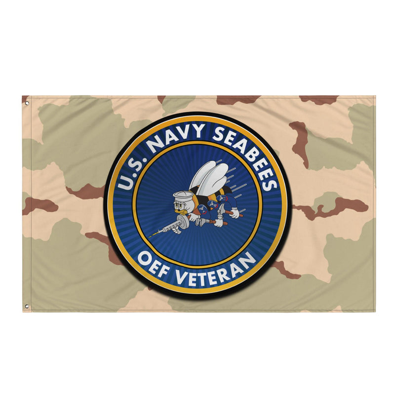 U.S. Navy Seabees OEF Veteran DCU Camo Flag