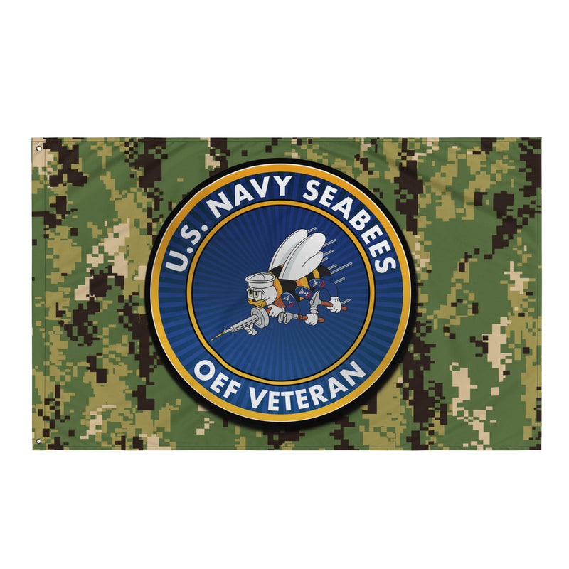 U.S. Navy Seabees OEF Veteran NWU Type III AOR2 Camo Flag