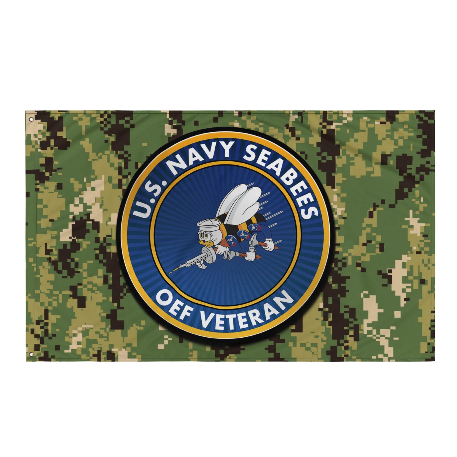 U.S. Navy Seabees OEF Veteran NWU Type III AOR2 Camo Flag Tactically Acquired Default Title  