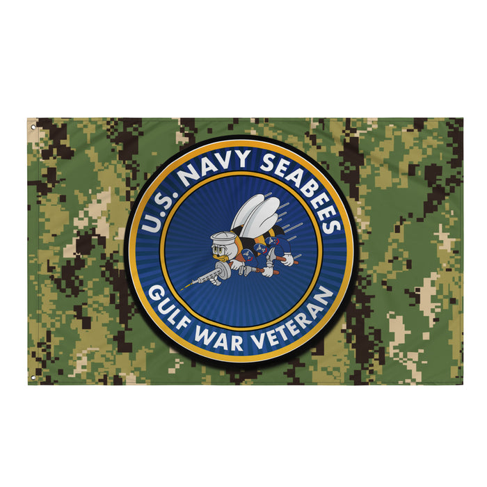 U.S. Navy Seabees Gulf War Veteran NWU Type III AOR2 Camo Flag Tactically Acquired Default Title  