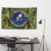 U.S. Navy Seabees Gulf War Veteran NWU Type III AOR2 Camo Flag Tactically Acquired   