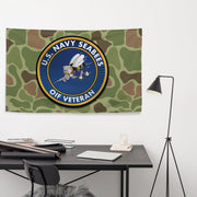 U.S. Navy Seabees OIF Veteran Frogskin Camo Flag Tactically Acquired   