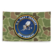 U.S. Navy Seabees OEF Veteran Frogskin Camo Flag Tactically Acquired   