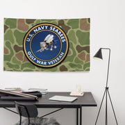 U.S. Navy Seabees Gulf War Veteran Frogskin Camo Flag Tactically Acquired   