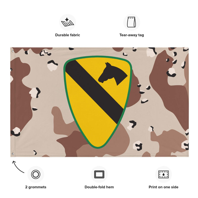 1st Cavalry Division Chocolate-Chip Camo Flag