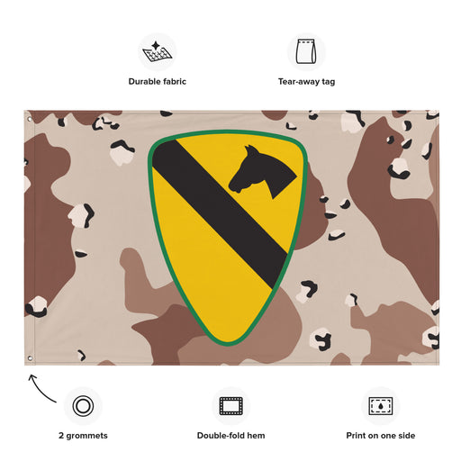 1st Cavalry Division Chocolate-Chip Camo Flag Tactically Acquired   