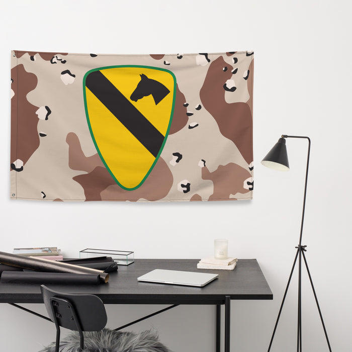 1st Cavalry Division Chocolate-Chip Camo Flag Tactically Acquired   