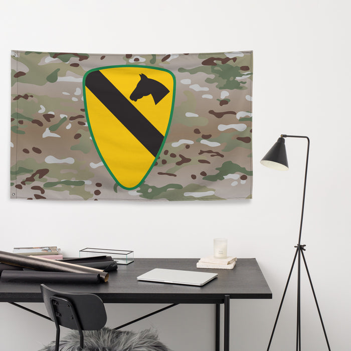 U.S. Army 1st Cavalry Division Multicam Camo Flag Tactically Acquired   