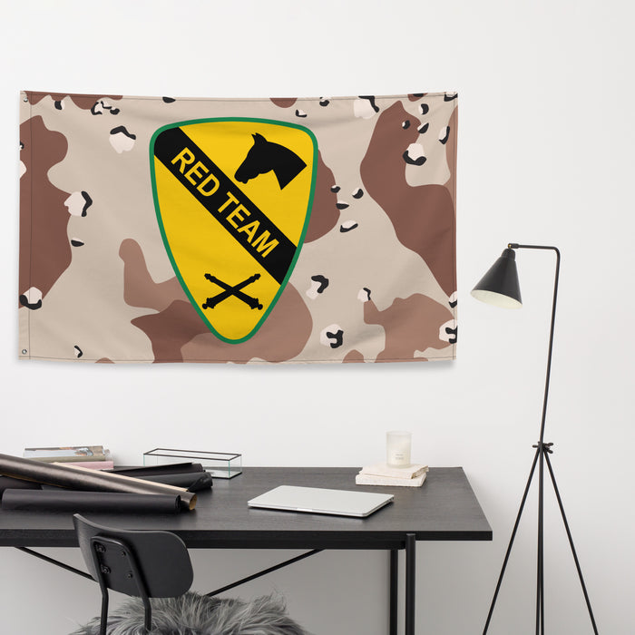 1st Cavalry Division Artillery 'Red Team' Chocolate-Chip Camo Flag Tactically Acquired   