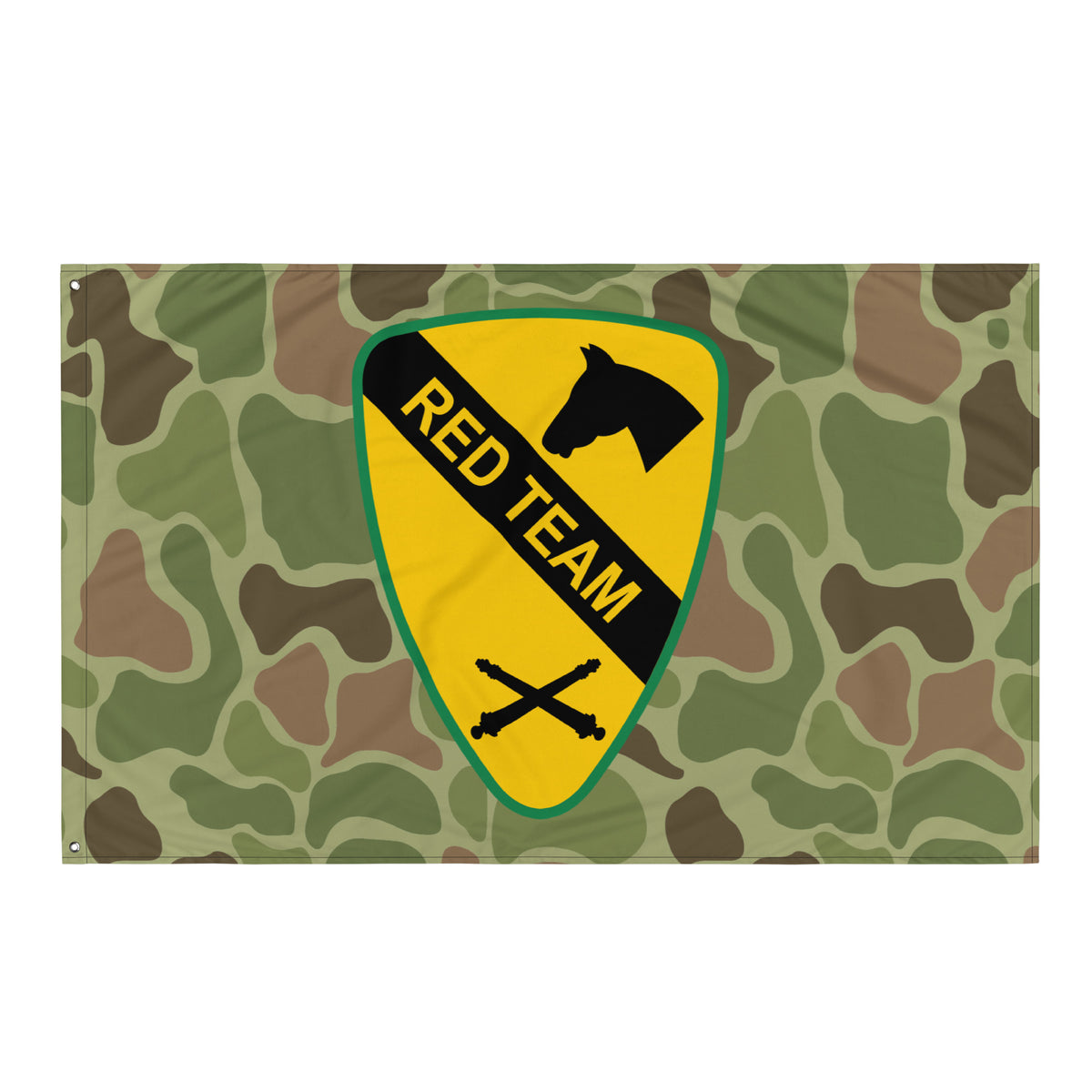 1st Cavalry Division Artillery 'Red Team' Frogskin Camo Flag