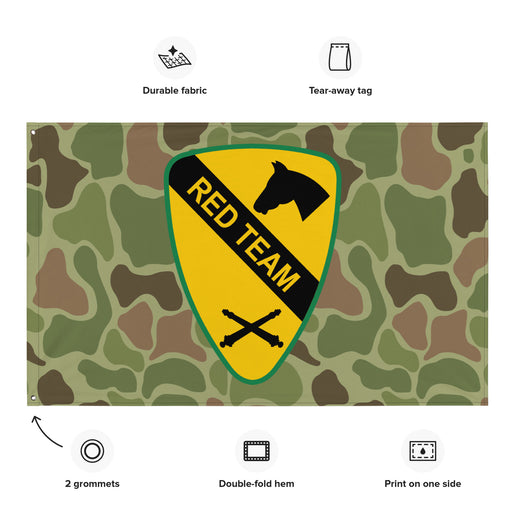 1st Cavalry Division Artillery 'Red Team' Frogskin Camo Flag Tactically Acquired   