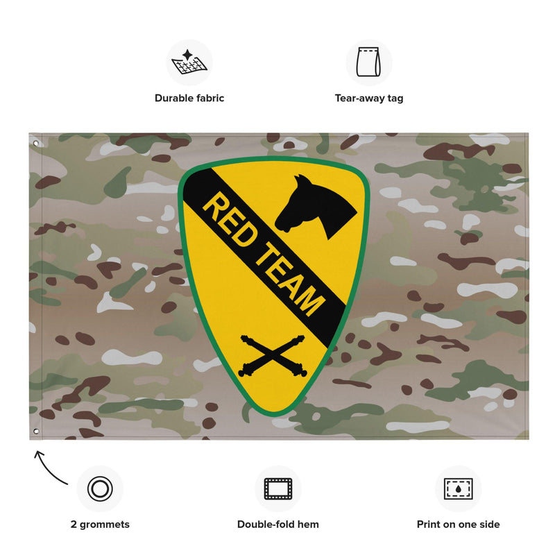 1st Cavalry Division Artillery 'Red Team' Multicam Flag