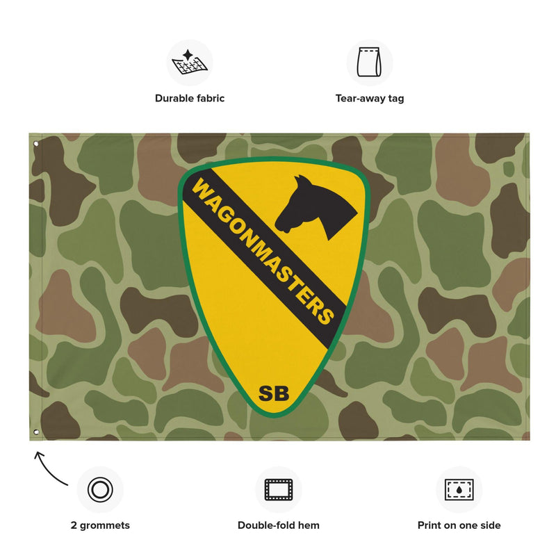 1st Cavalry Division SUST BDE 'Wagonmasters' Frogskin Camo Flag