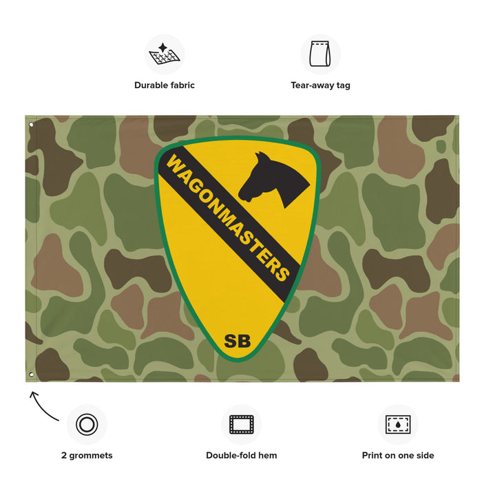 1st Cavalry Division SUST BDE 'Wagonmasters' Frogskin Camo Flag Tactically Acquired   