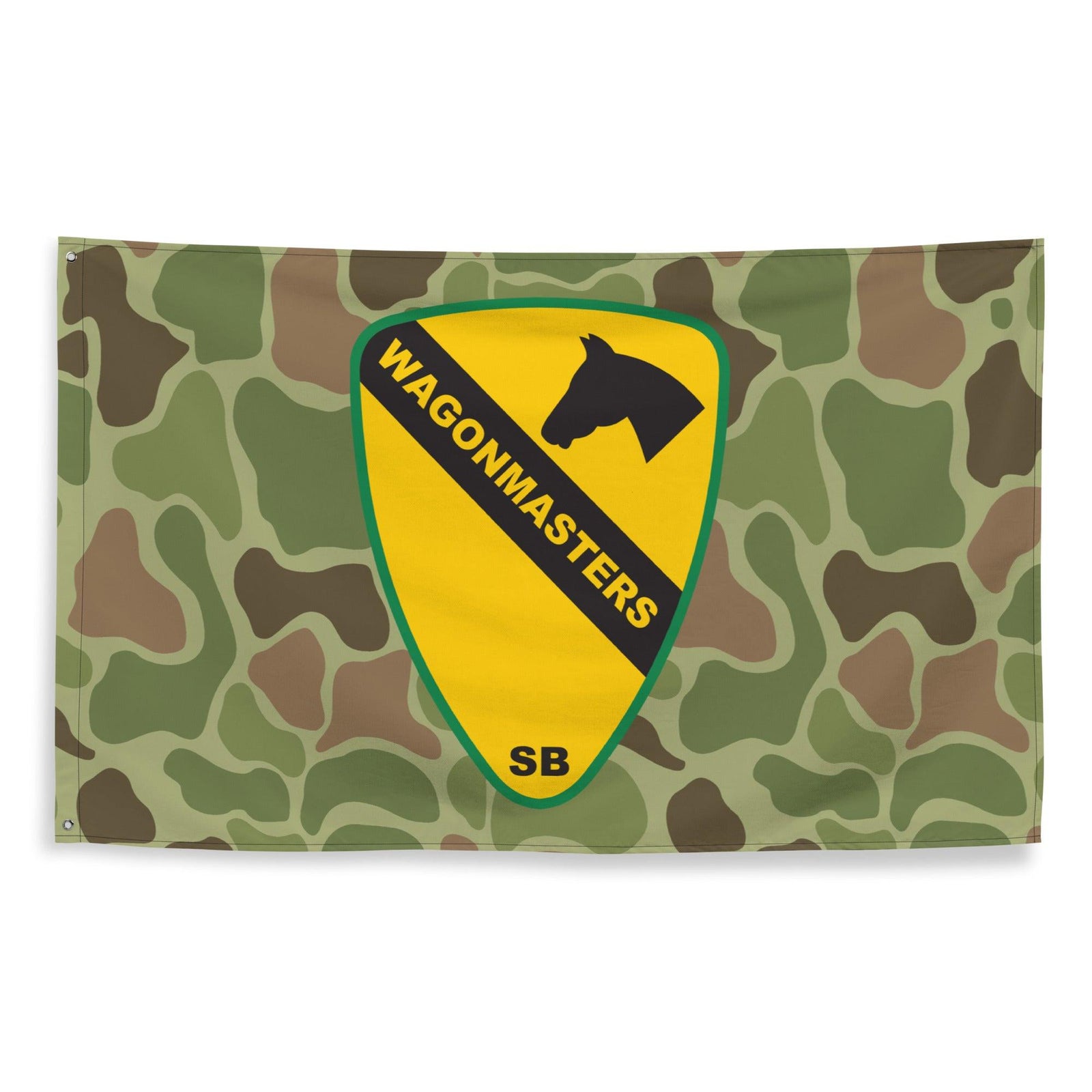 1st Cavalry Division SUST BDE 'Wagonmasters' Frogskin Camo Flag Tactically Acquired   